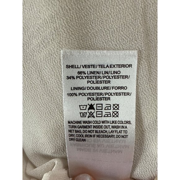 Lucky Brand Womens Metallic Knit Pullover Sweater Lace Shoulder XL Champagne - Picture 9 of 10